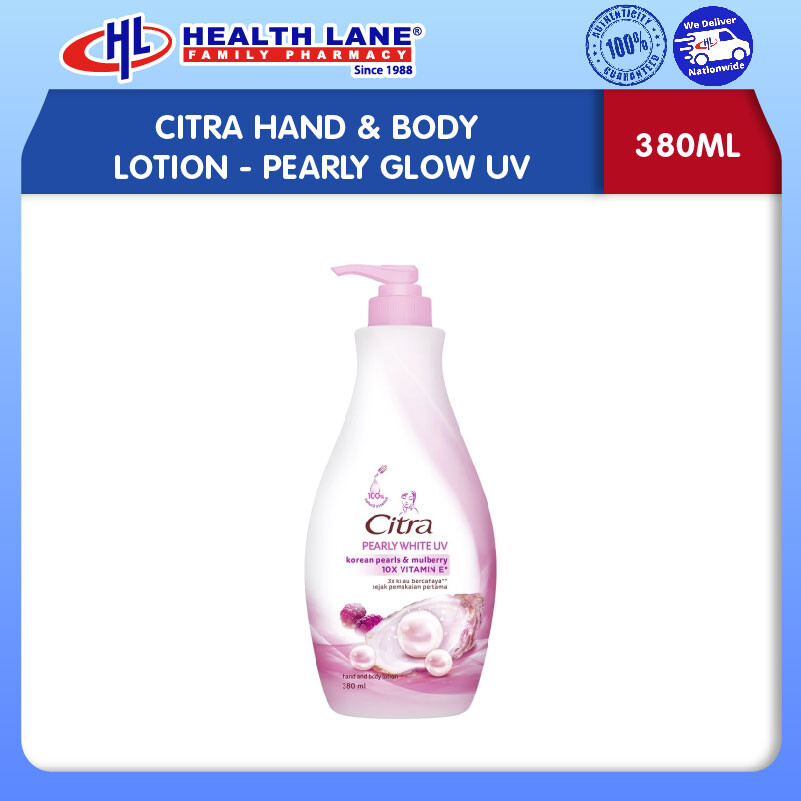 CITRA HAND & BODY LOSYEN 380ML- PEARLY GLOW UV